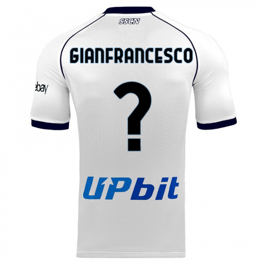 Kinder Sergio Gianfrancesco #0 Weiß Auswärtstrikot Trikot 2023/24 T-Shirt Belgien