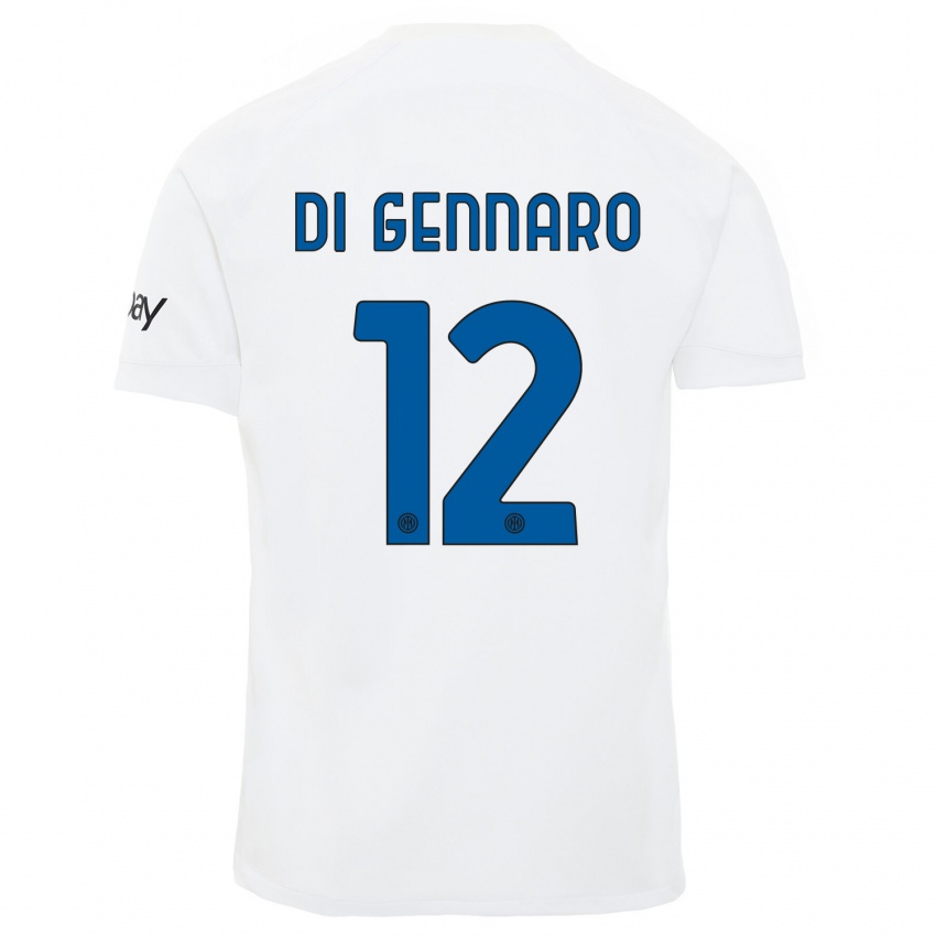 Kinder Raffaele Di Gennaro #12 Weiß Auswärtstrikot Trikot 2023/24 T-Shirt Belgien