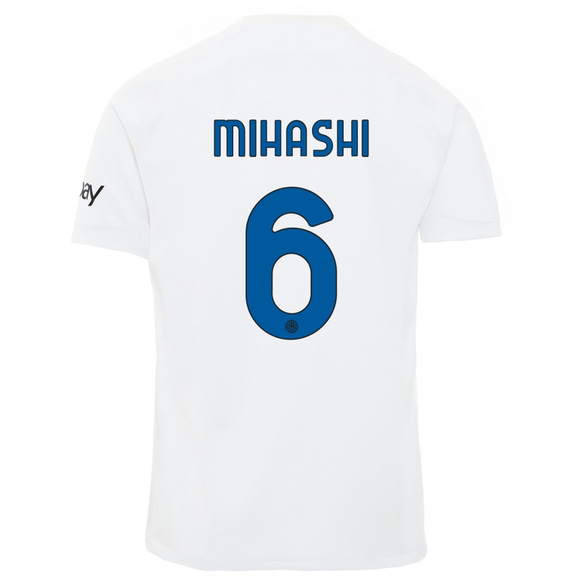 Kinder Mana Mihashi #6 Weiß Auswärtstrikot Trikot 2023/24 T-Shirt Belgien