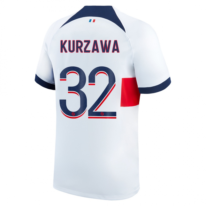 Kinder Layvin Kurzawa #32 Weiß Auswärtstrikot Trikot 2023/24 T-Shirt Belgien