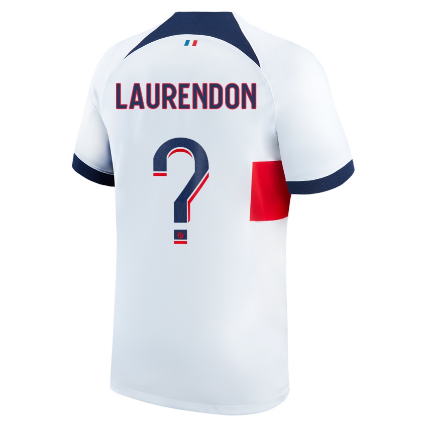 Kinder Bilal Laurendon #0 Weiß Auswärtstrikot Trikot 2023/24 T-Shirt Belgien