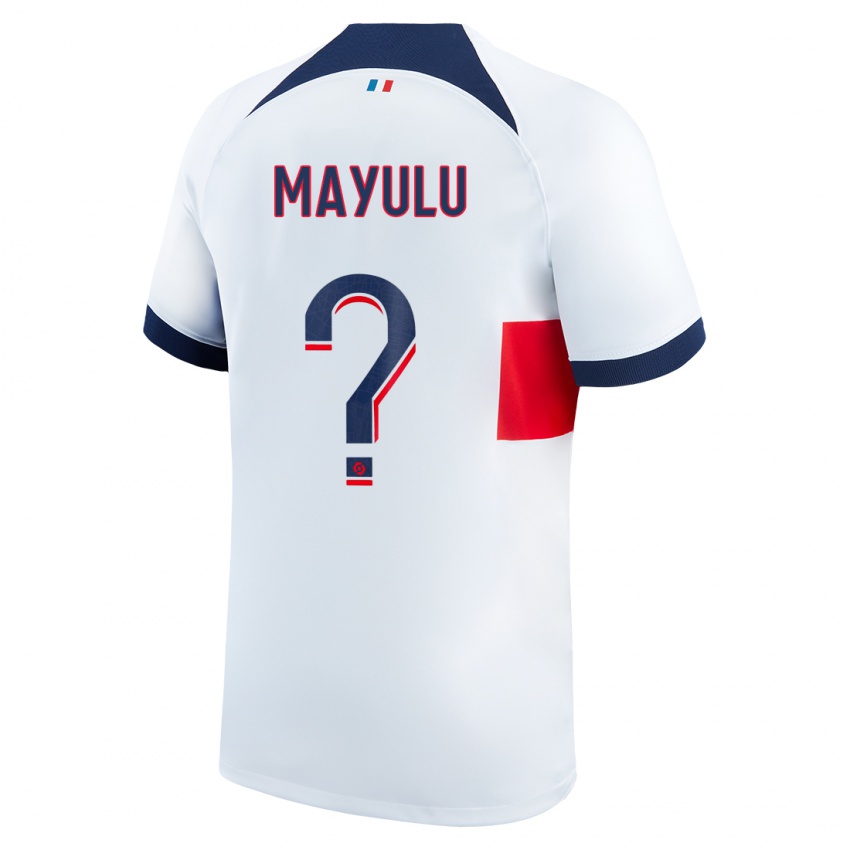 Kinder Senny Mayulu #0 Weiß Auswärtstrikot Trikot 2023/24 T-Shirt Belgien