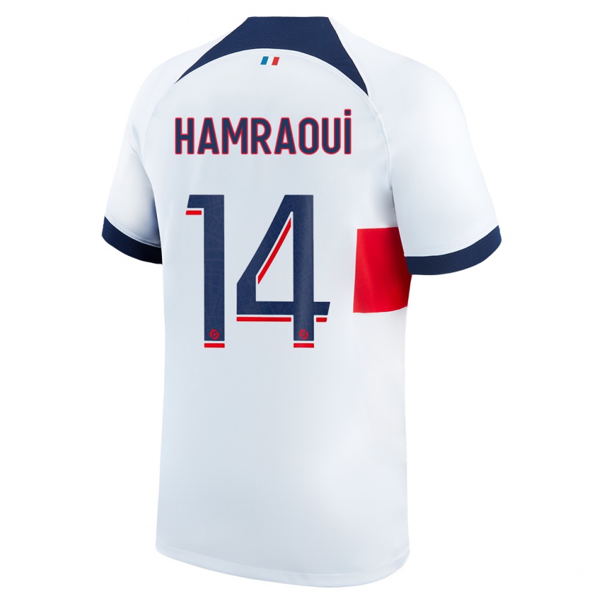 Kinder Kheira Hamraoui #14 Weiß Auswärtstrikot Trikot 2023/24 T-Shirt Belgien