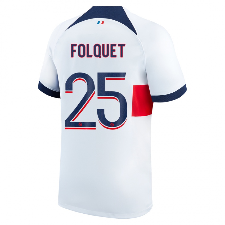 Kinder Magnaba Folquet #25 Weiß Auswärtstrikot Trikot 2023/24 T-Shirt Belgien