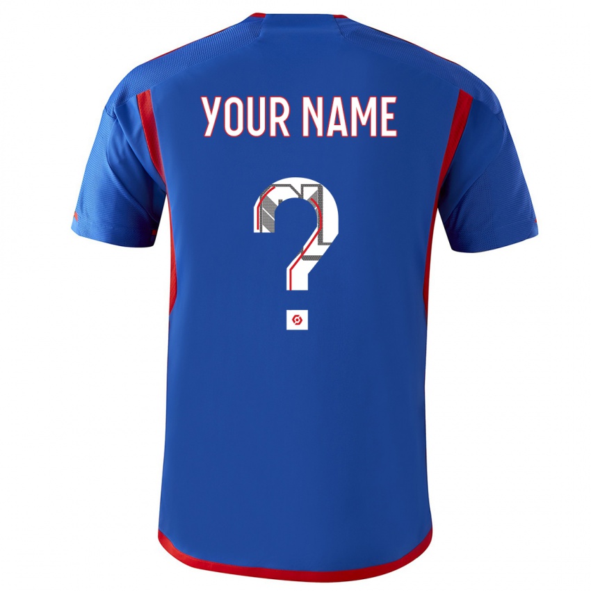 Kinder Ihren Namen #0 Blau Rot Auswärtstrikot Trikot 2023/24 T-Shirt Belgien