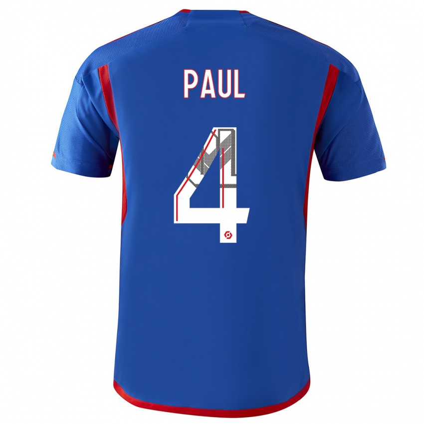Kinderen Paul Akouokou #0 Blauw Rood Uitshirt Uittenue 2023/24 T-Shirt België