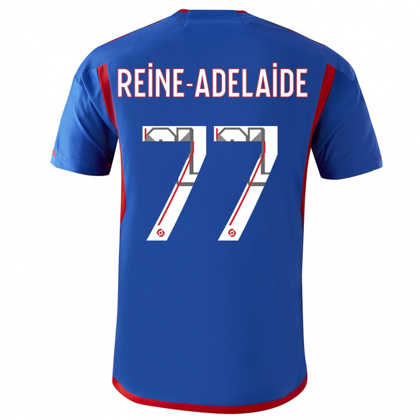 Kinder Jeff Reine-Adelaide #77 Blau Rot Auswärtstrikot Trikot 2023/24 T-Shirt Belgien
