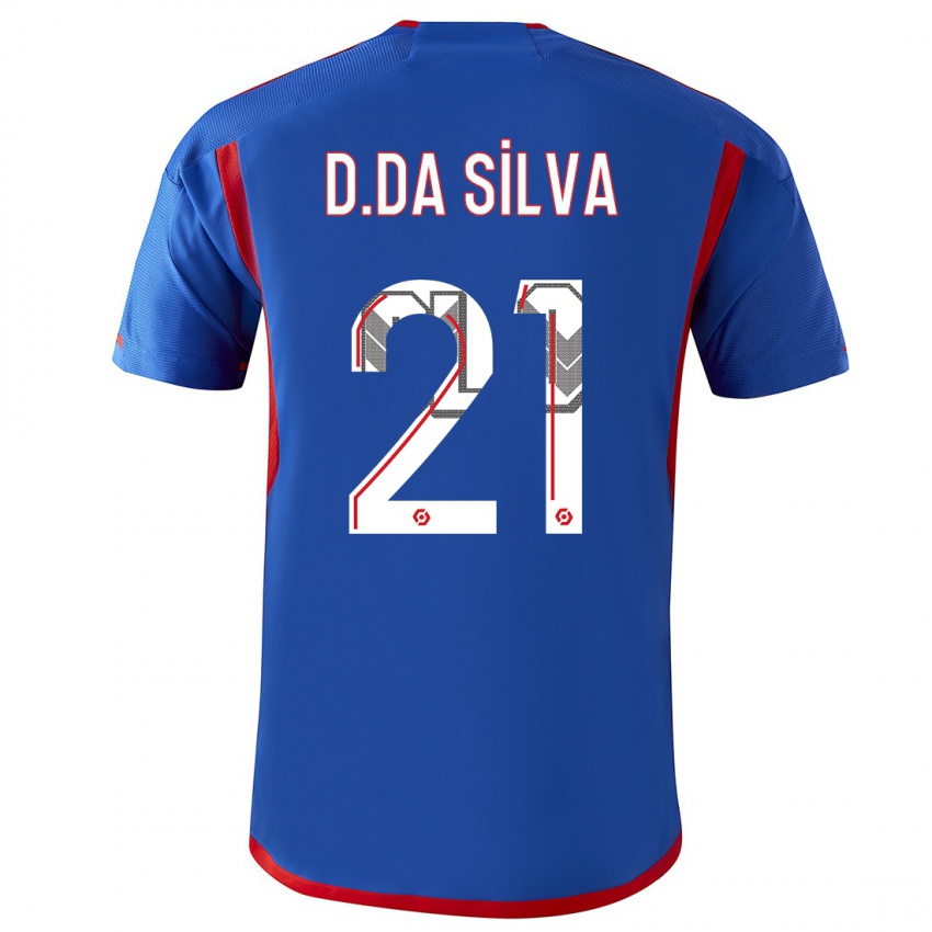 Kinder Damien Da Silva #21 Blau Rot Auswärtstrikot Trikot 2023/24 T-Shirt Belgien