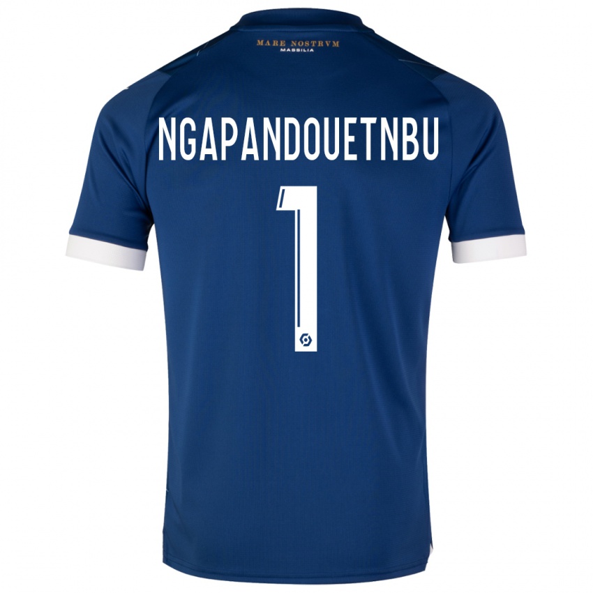 Kinder Simon Ngapandouetnbu #1 Dunkelblau Auswärtstrikot Trikot 2023/24 T-Shirt Belgien
