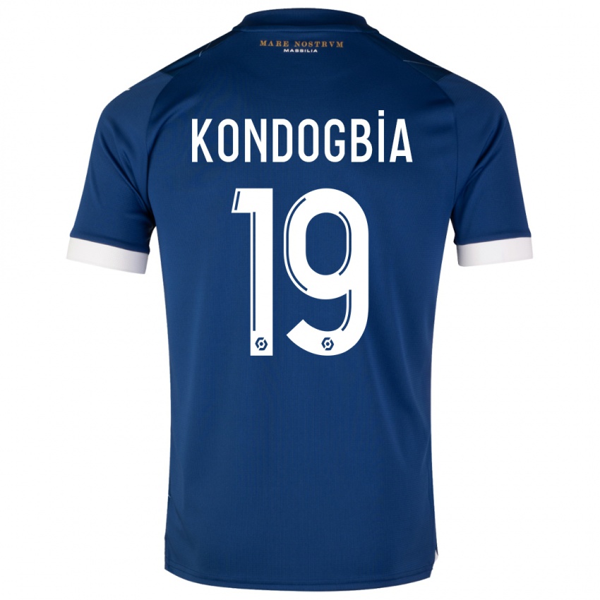 Kinder Geoffrey Kondogbia #19 Dunkelblau Auswärtstrikot Trikot 2023/24 T-Shirt Belgien