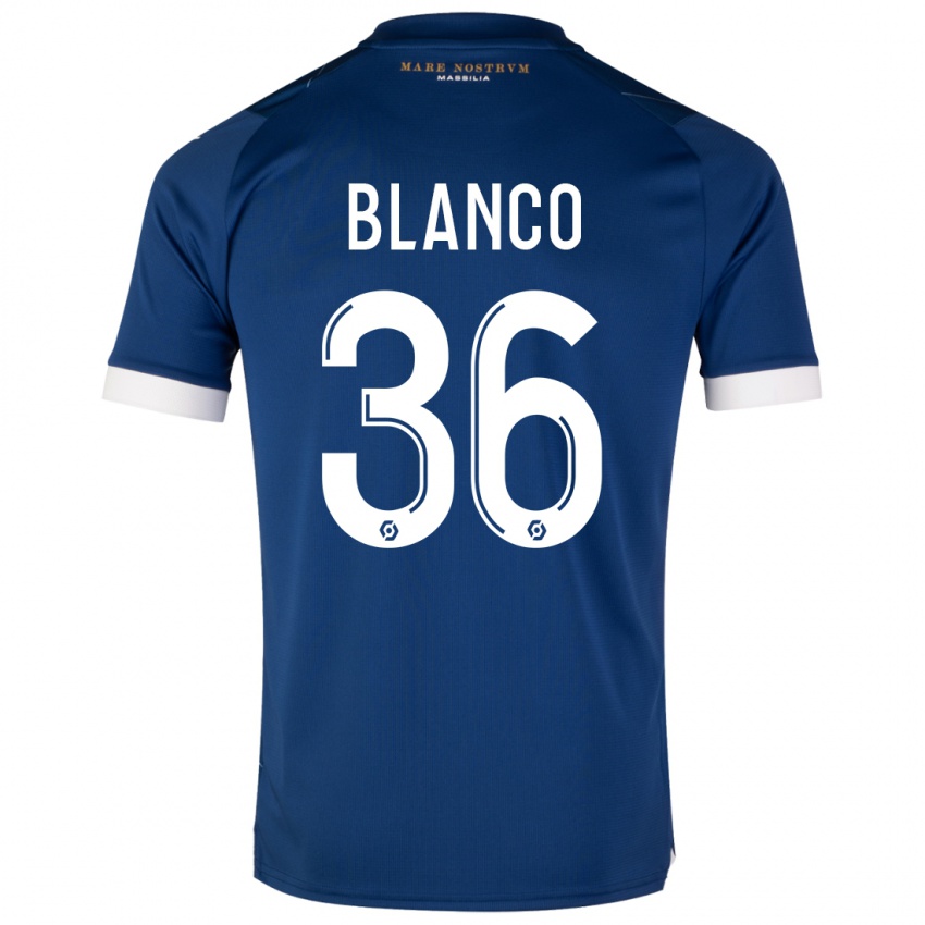 Kinder Ruben Blanco #36 Dunkelblau Auswärtstrikot Trikot 2023/24 T-Shirt Belgien