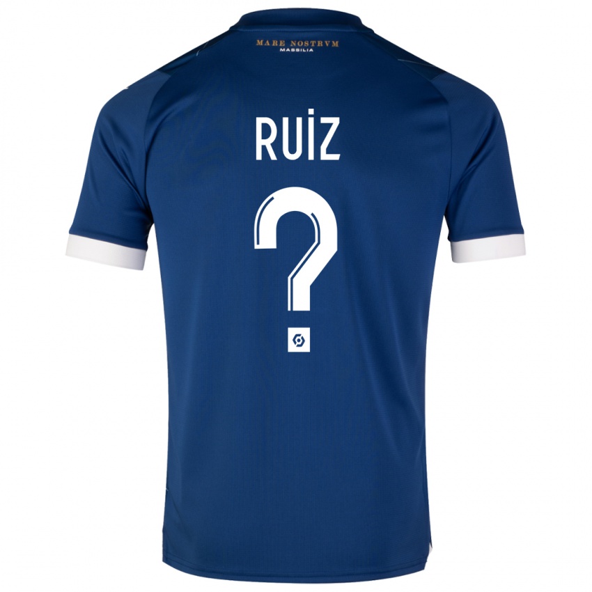 Kinder Pedro Ruiz #0 Dunkelblau Auswärtstrikot Trikot 2023/24 T-Shirt Belgien