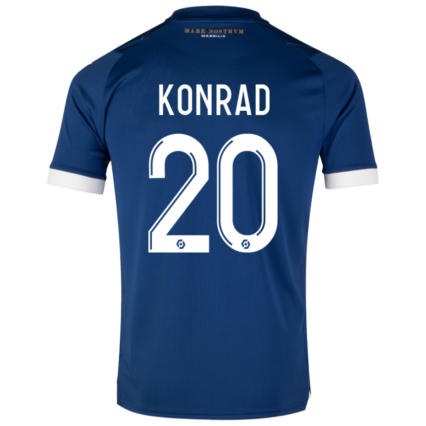 Kinder Konrad De La Fuente #20 Dunkelblau Auswärtstrikot Trikot 2023/24 T-Shirt Belgien