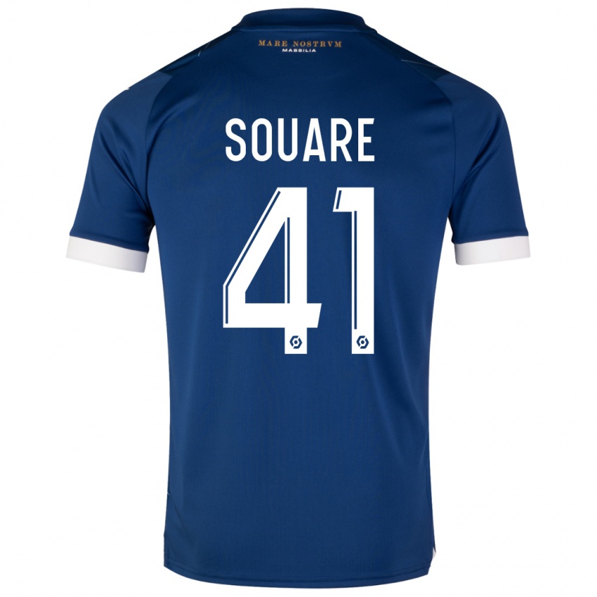 Enfant Maillot Cheick Souare #41 Bleu Foncé Tenues Extérieur 2023/24 T-Shirt Belgique