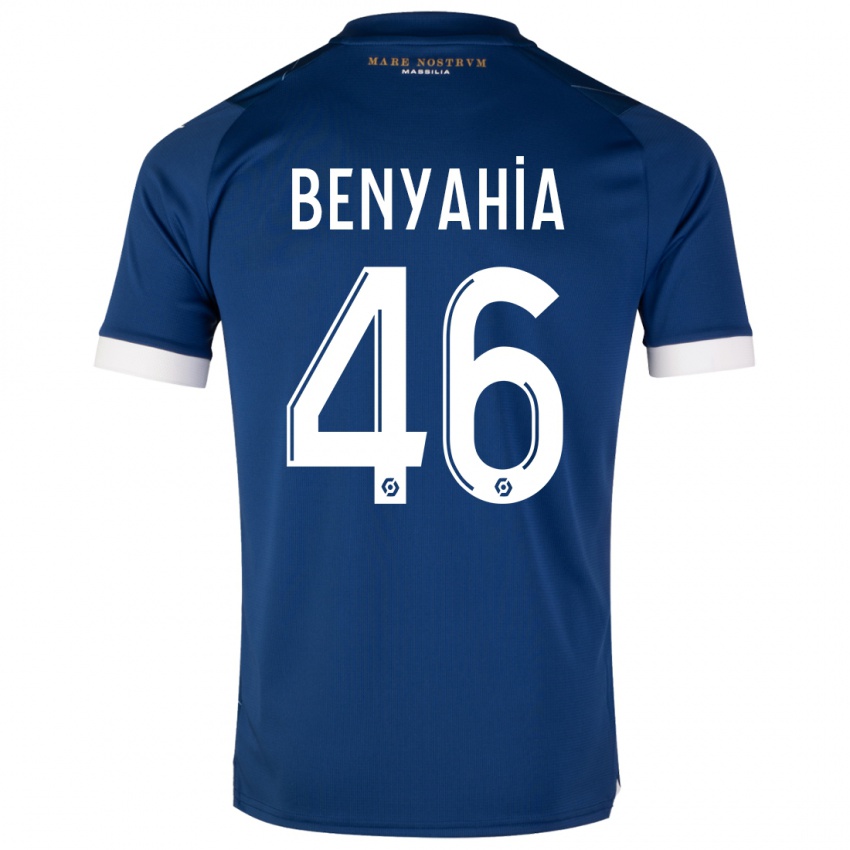 Enfant Maillot Aylan Benyahia-Tani #46 Bleu Foncé Tenues Extérieur 2023/24 T-Shirt Belgique