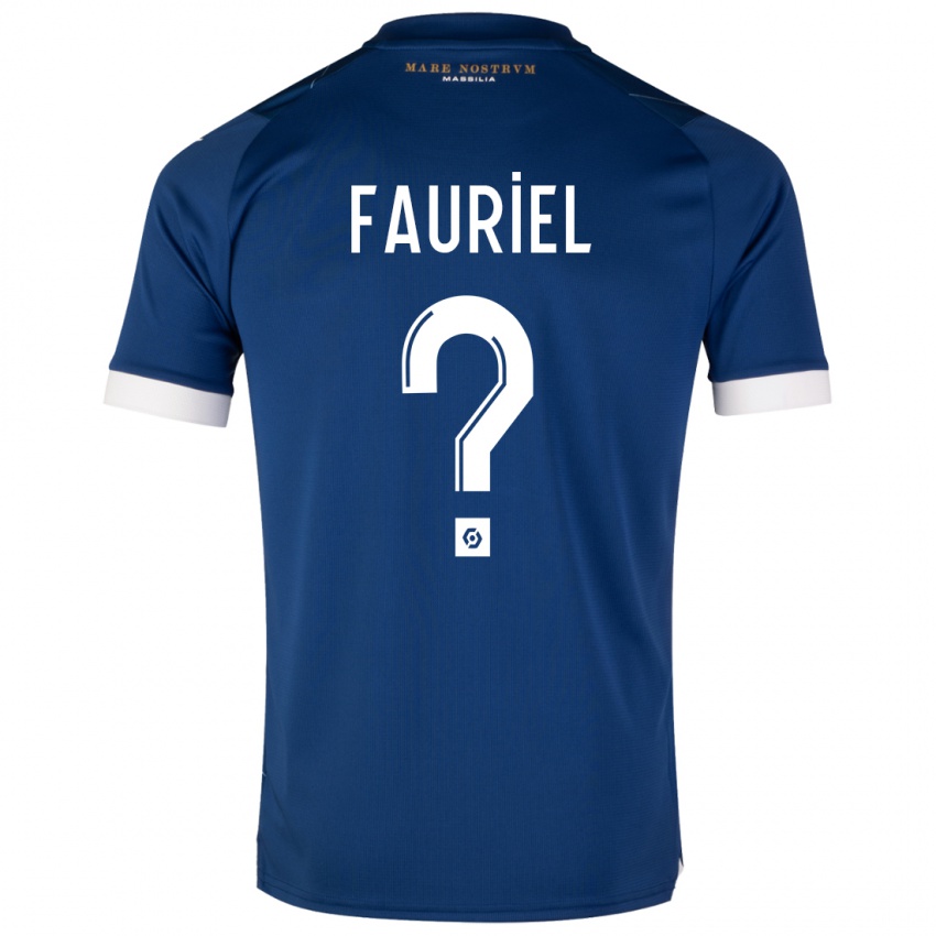 Kinderen Lois Fauriel #0 Donkerblauw Uitshirt Uittenue 2023/24 T-Shirt België