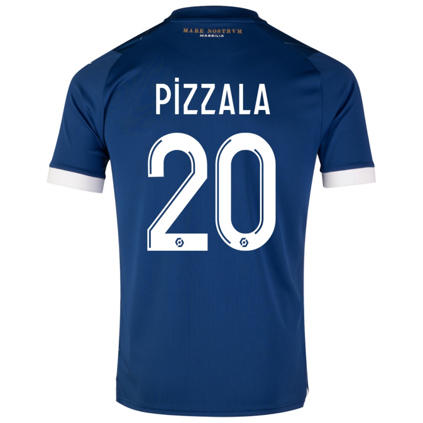 Enfant Maillot Caroline Pizzala #20 Bleu Foncé Tenues Extérieur 2023/24 T-Shirt Belgique