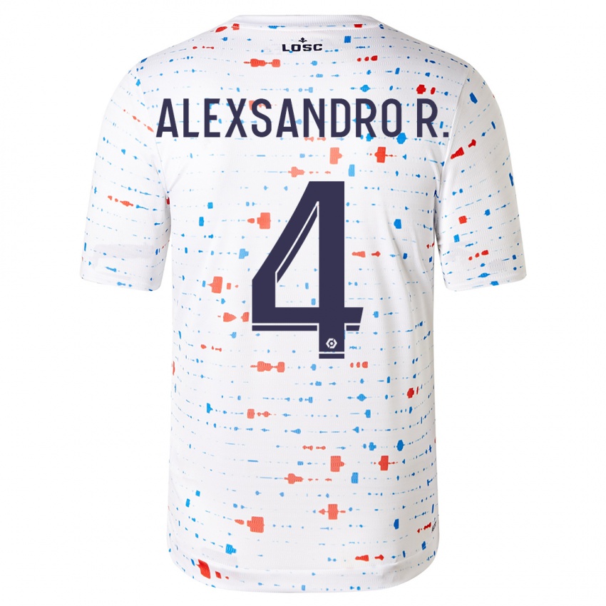 Kinder Alexsandro #4 Weiß Auswärtstrikot Trikot 2023/24 T-Shirt Belgien