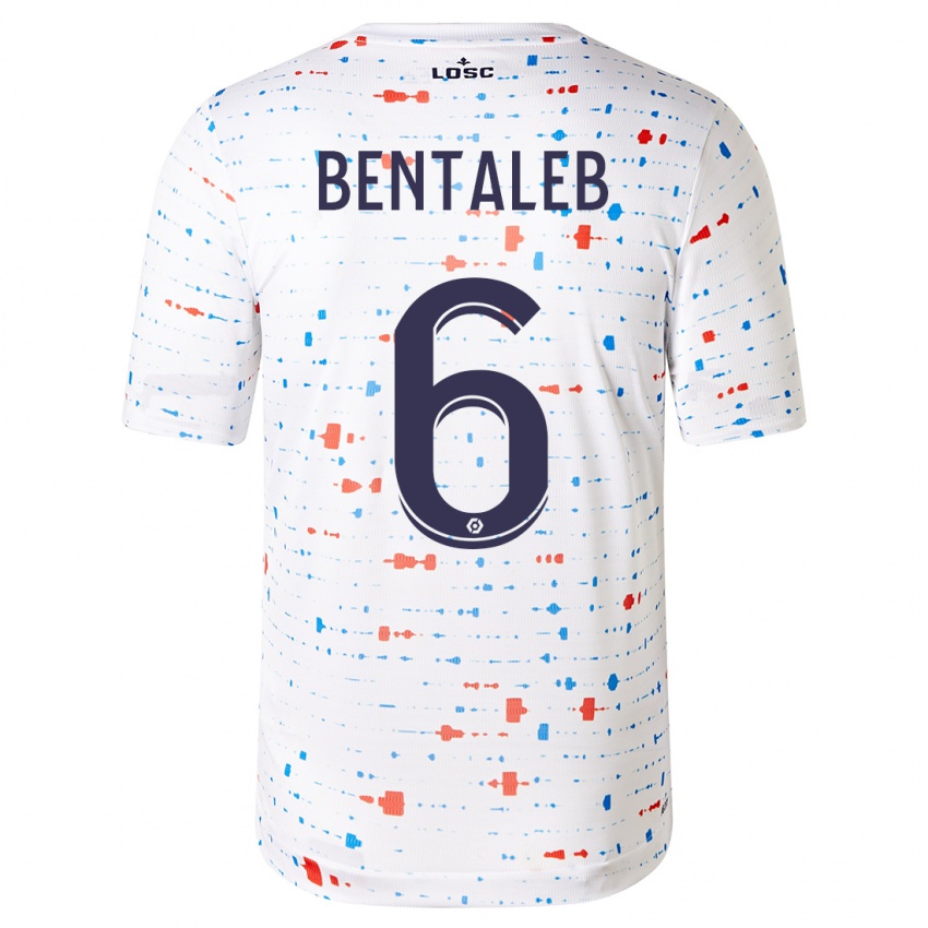 Enfant Maillot Nabil Bentaleb #6 Blanc Tenues Extérieur 2023/24 T-Shirt Belgique