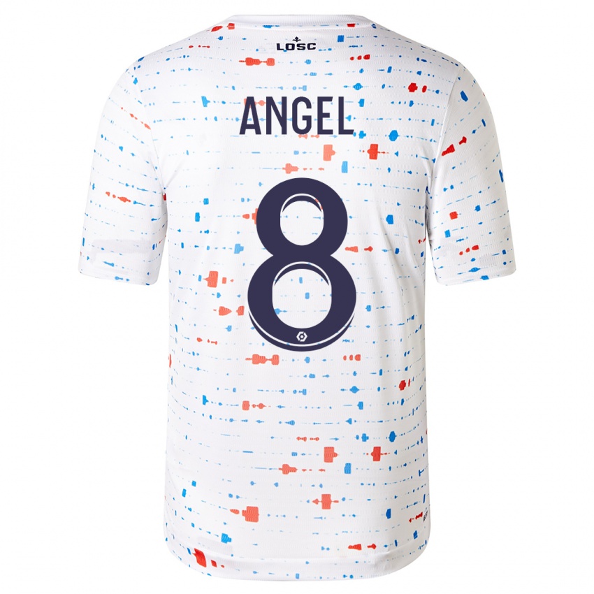 Enfant Maillot Angel Gomes #8 Blanc Tenues Extérieur 2023/24 T-Shirt Belgique