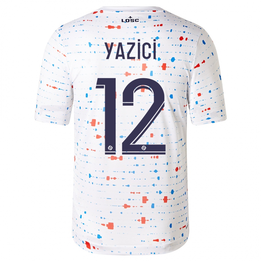 Enfant Maillot Yusuf Yazici #12 Blanc Tenues Extérieur 2023/24 T-Shirt Belgique
