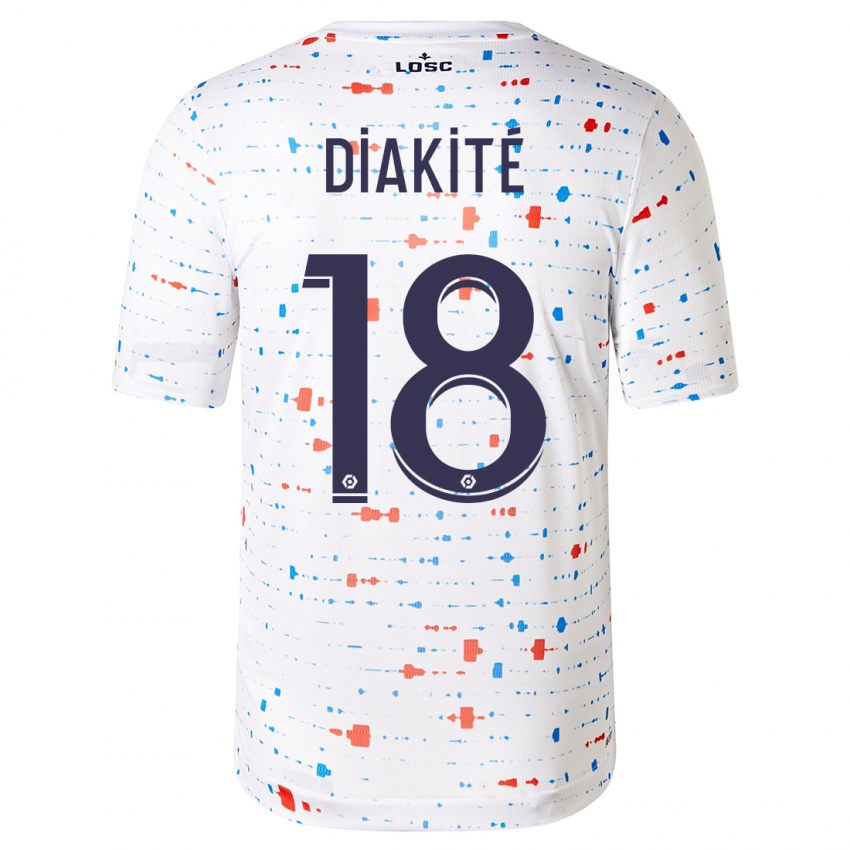 Kinder Bafodé Diakité #18 Weiß Auswärtstrikot Trikot 2023/24 T-Shirt Belgien