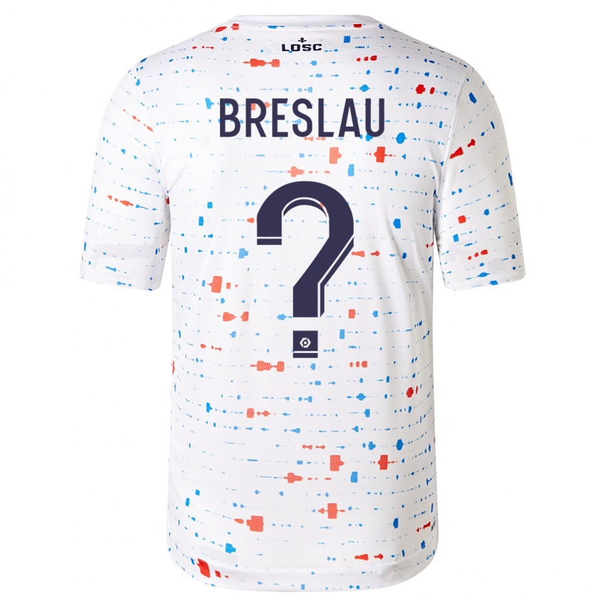 Enfant Maillot Jessy Breslau #0 Blanc Tenues Extérieur 2023/24 T-Shirt Belgique
