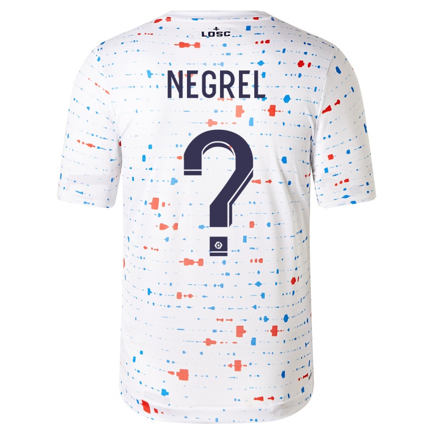 Kinder Tom Negrel #0 Weiß Auswärtstrikot Trikot 2023/24 T-Shirt Belgien