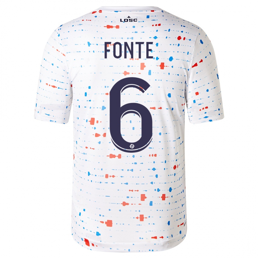 Enfant Maillot Jose Fonte #6 Blanc Tenues Extérieur 2023/24 T-Shirt Belgique