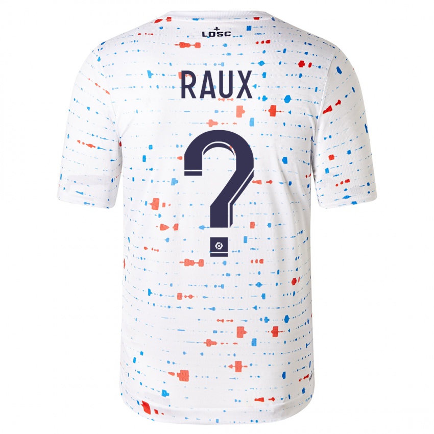 Kinder Jules Raux #0 Weiß Auswärtstrikot Trikot 2023/24 T-Shirt Belgien