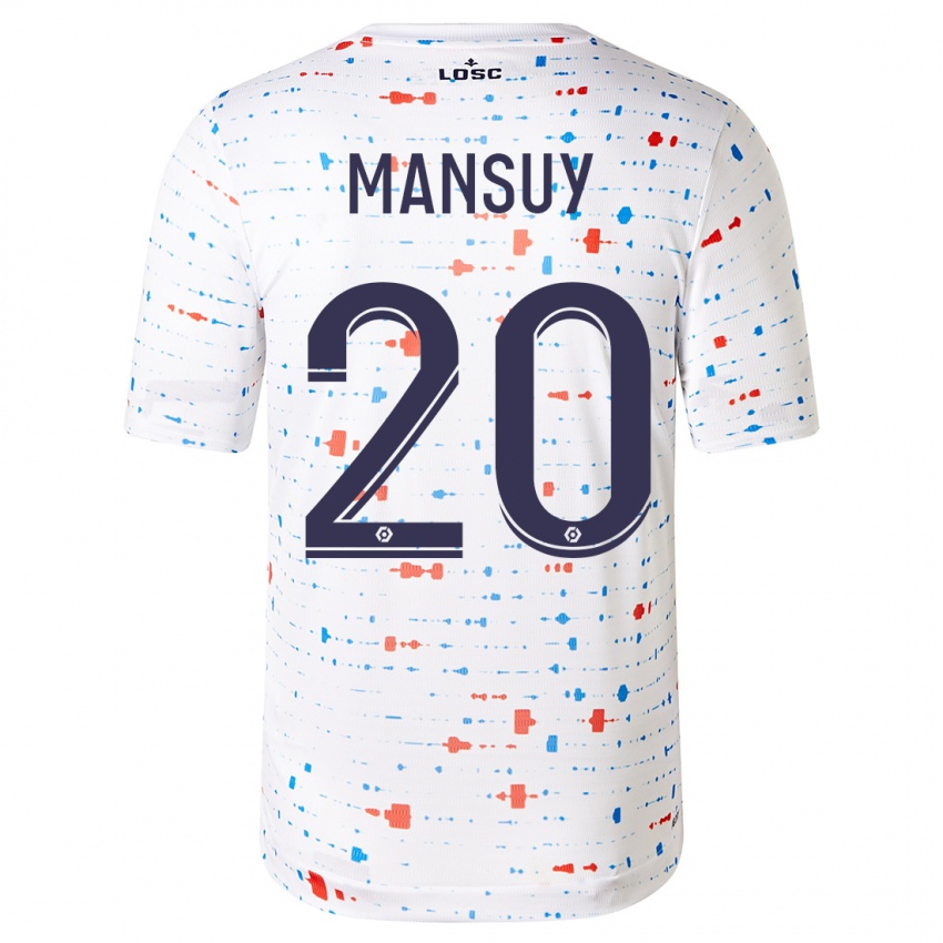 Kinder Heloise Mansuy #20 Weiß Auswärtstrikot Trikot 2023/24 T-Shirt Belgien