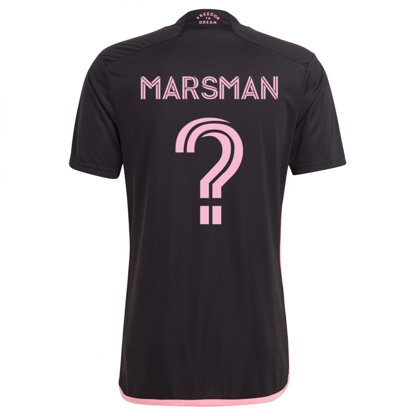 Kinder Nick Marsman #0 Schwarz Auswärtstrikot Trikot 2023/24 T-Shirt Belgien