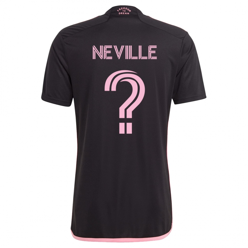Kinder Harvey Neville #0 Schwarz Auswärtstrikot Trikot 2023/24 T-Shirt Belgien