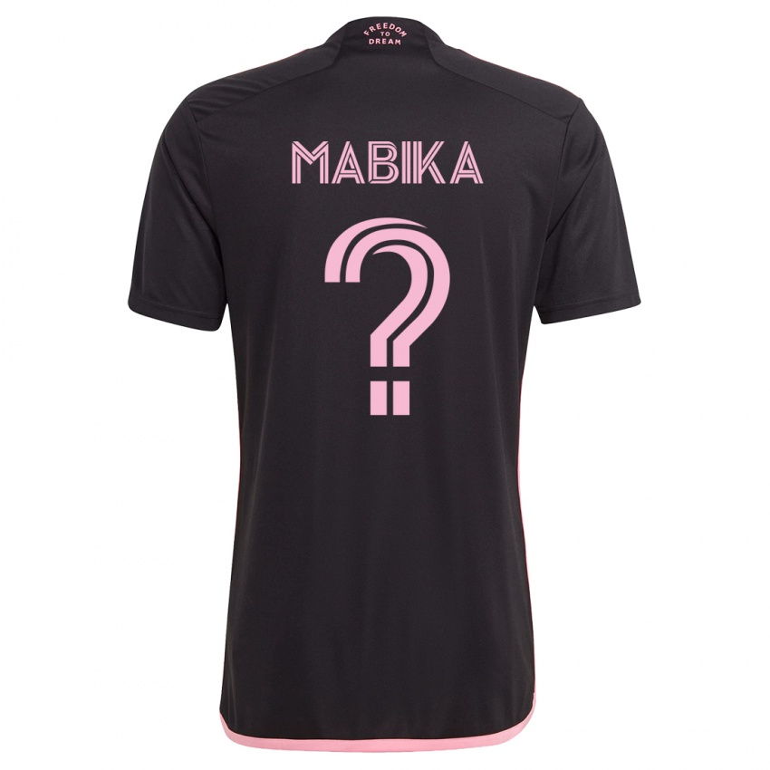 Kinder Aimé Mabika #0 Schwarz Auswärtstrikot Trikot 2023/24 T-Shirt Belgien