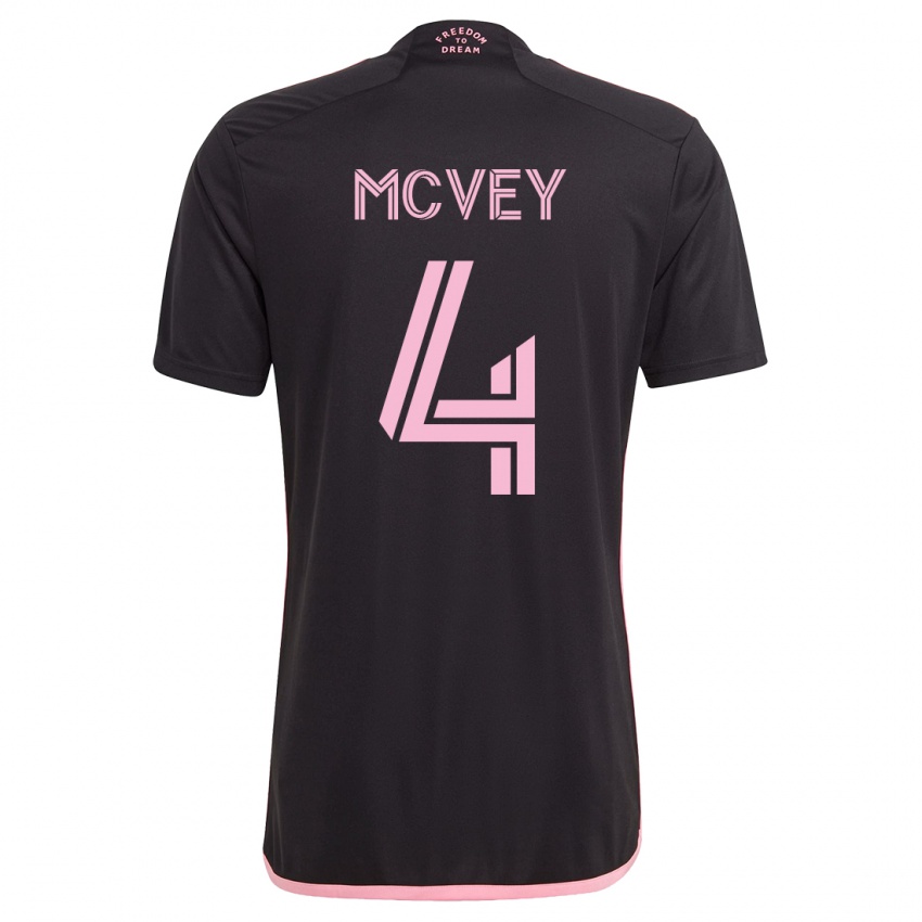 Kinder Christopher Mcvey #4 Schwarz Auswärtstrikot Trikot 2023/24 T-Shirt Belgien