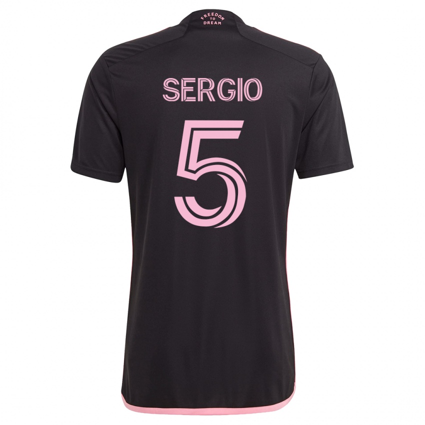 Kinder Sergio Busquets #5 Schwarz Auswärtstrikot Trikot 2023/24 T-Shirt Belgien