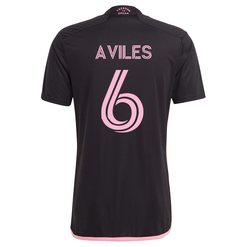 Kinder Tomás Avilés #6 Schwarz Auswärtstrikot Trikot 2023/24 T-Shirt Belgien