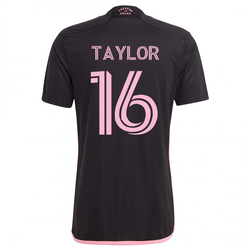 Kinder Robert Taylor #16 Schwarz Auswärtstrikot Trikot 2023/24 T-Shirt Belgien