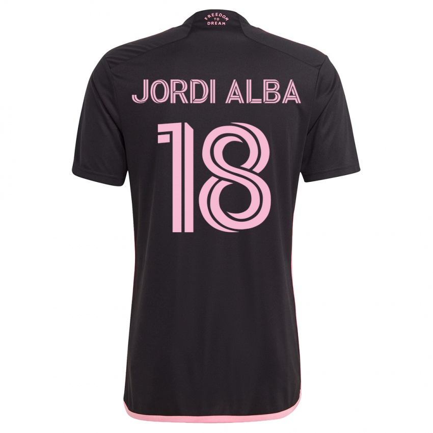 Kinder Jordi Alba #18 Schwarz Auswärtstrikot Trikot 2023/24 T-Shirt Belgien