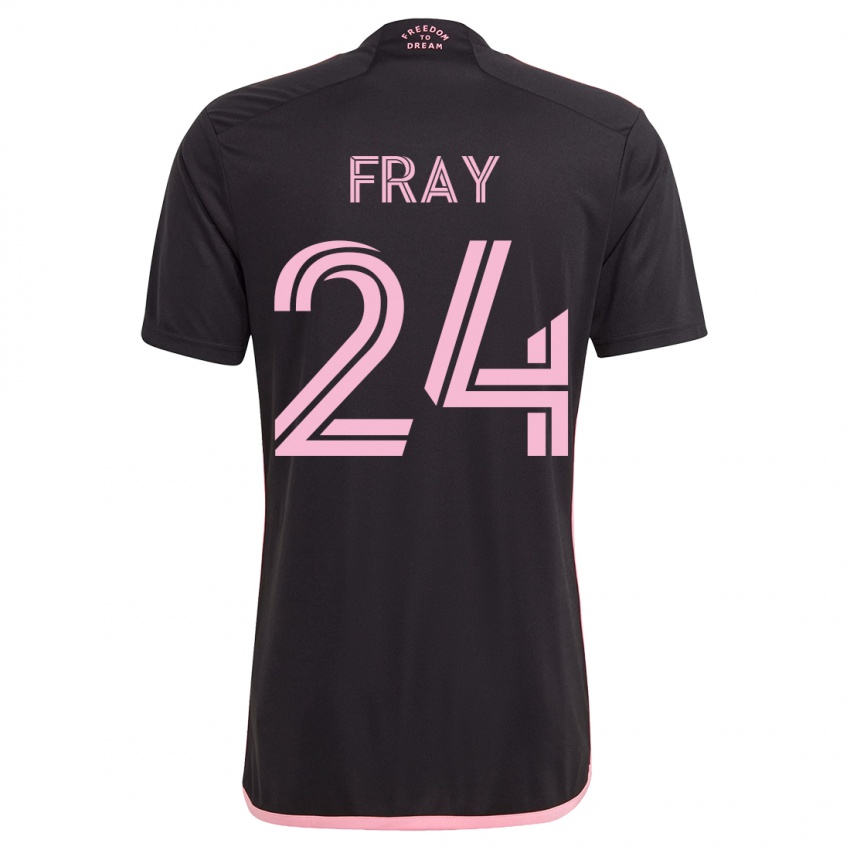 Kinder Ian Fray #24 Schwarz Auswärtstrikot Trikot 2023/24 T-Shirt Belgien