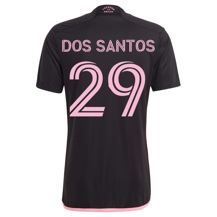 Kinder Cj Dos Santos #29 Schwarz Auswärtstrikot Trikot 2023/24 T-Shirt Belgien