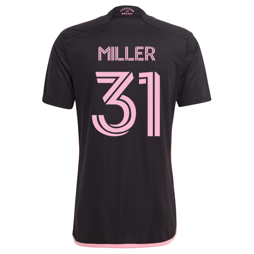 Kinder Kamal Miller #31 Schwarz Auswärtstrikot Trikot 2023/24 T-Shirt Belgien