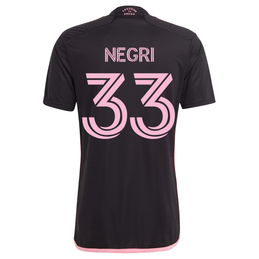 Kinder Franco Negri #33 Schwarz Auswärtstrikot Trikot 2023/24 T-Shirt Belgien