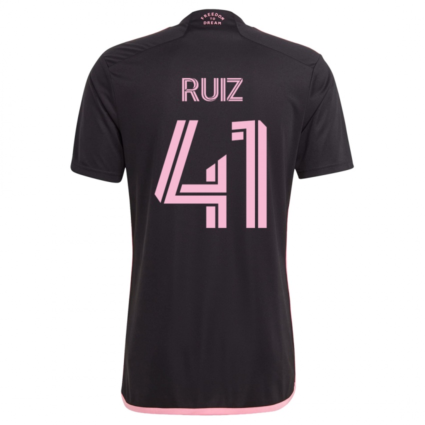 Kinder David Ruíz #41 Schwarz Auswärtstrikot Trikot 2023/24 T-Shirt Belgien