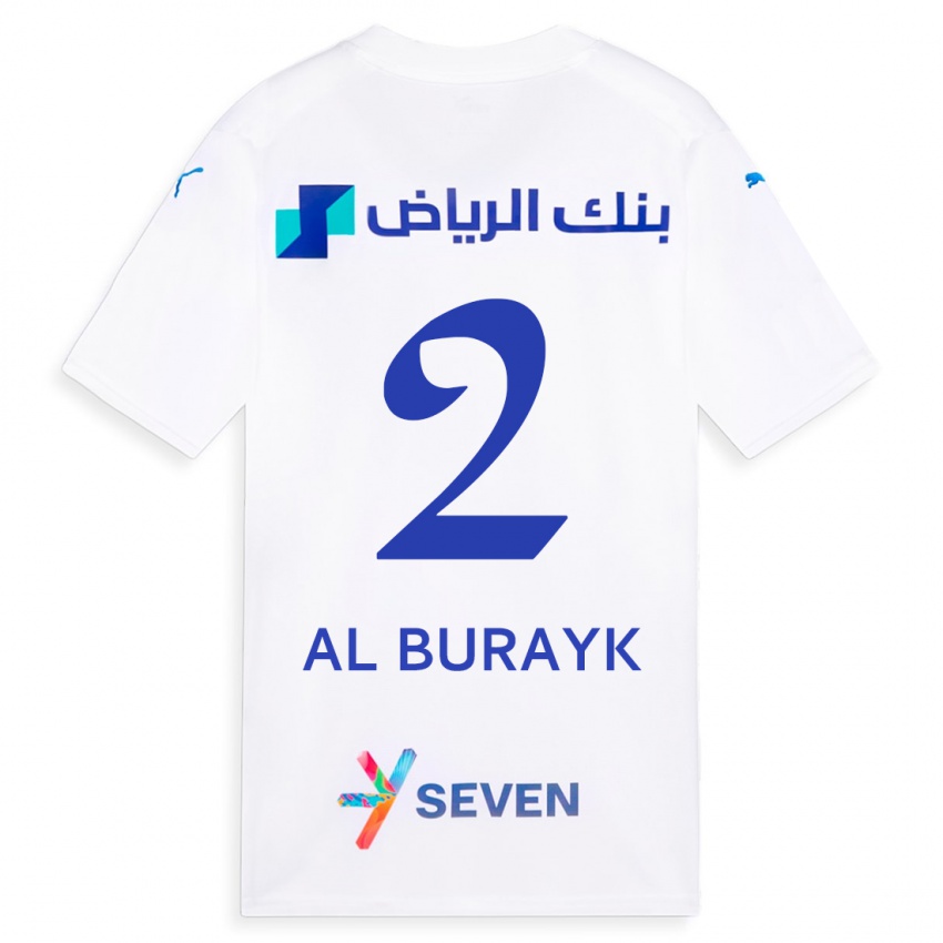 Kinder Mohammed Al-Burayk #2 Weiß Auswärtstrikot Trikot 2023/24 T-Shirt Belgien