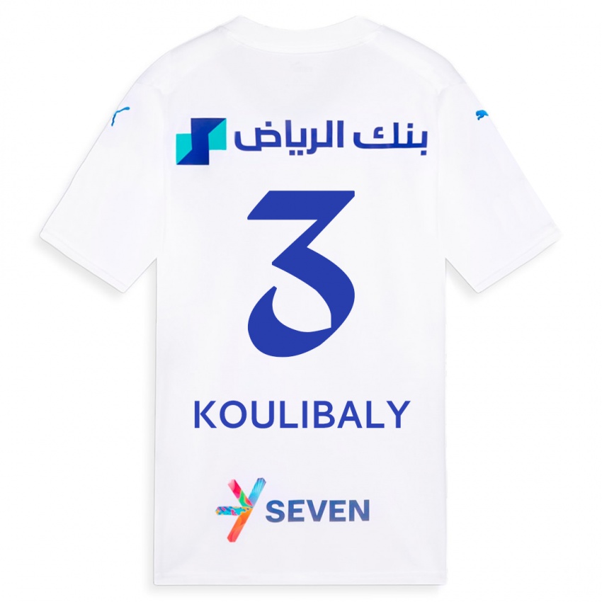 Kinder Kalidou Koulibaly #3 Weiß Auswärtstrikot Trikot 2023/24 T-Shirt Belgien