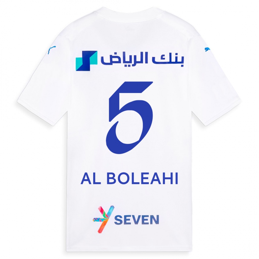 Kinder Ali Al-Boleahi #5 Weiß Auswärtstrikot Trikot 2023/24 T-Shirt Belgien