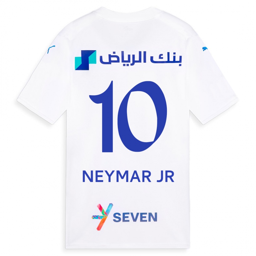 Kinderen Neymar #10 Wit Uitshirt Uittenue 2023/24 T-Shirt België