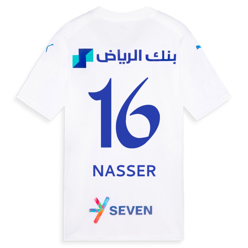 Kinder Nasser Al-Dawsari #16 Weiß Auswärtstrikot Trikot 2023/24 T-Shirt Belgien