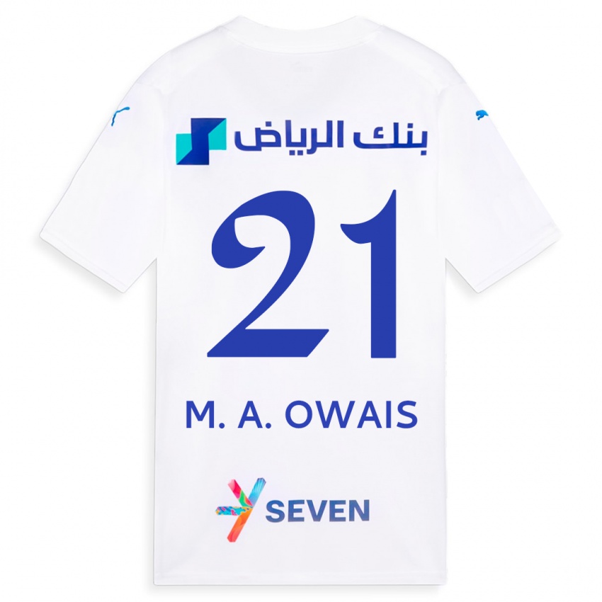 Kinder Mohammed Al-Owais #21 Weiß Auswärtstrikot Trikot 2023/24 T-Shirt Belgien